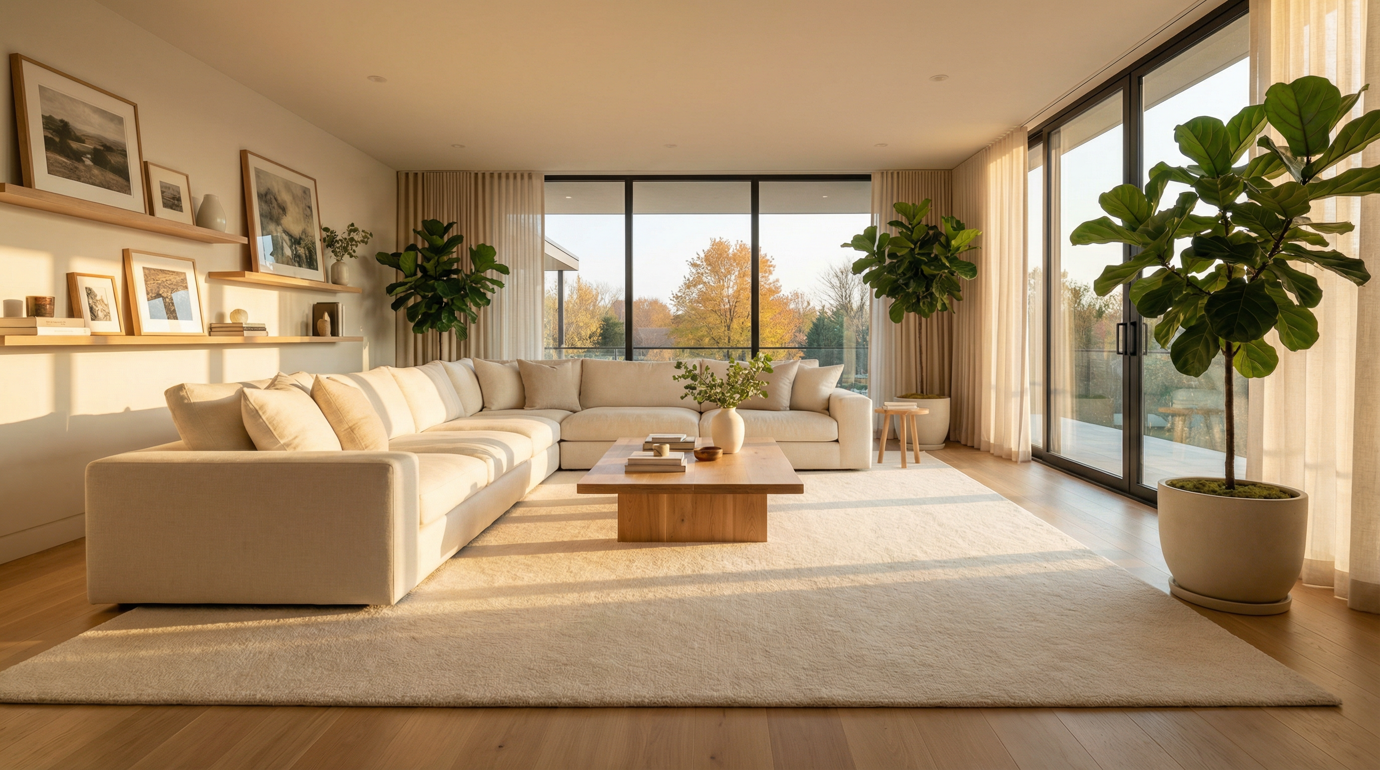 Beautiful clean living room